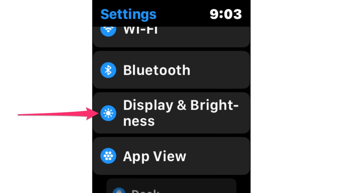 Screenshot of the Settings screen.