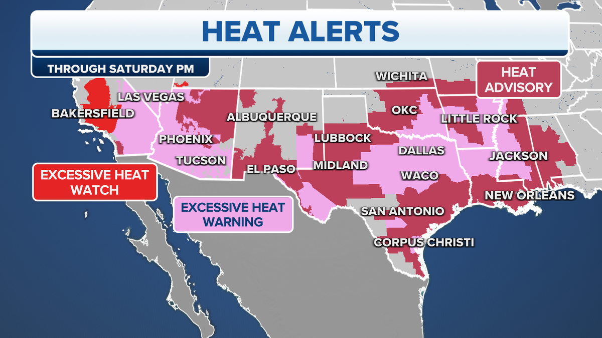 Southern heat alerts