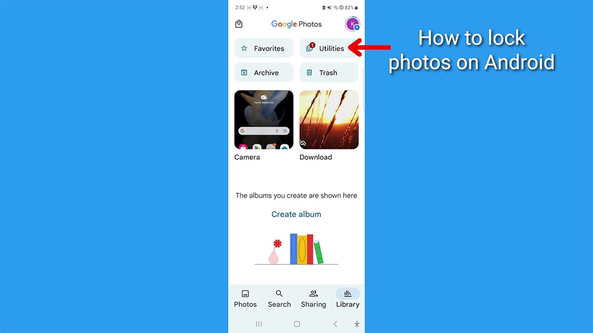 Screenshot of the Google Photos app.