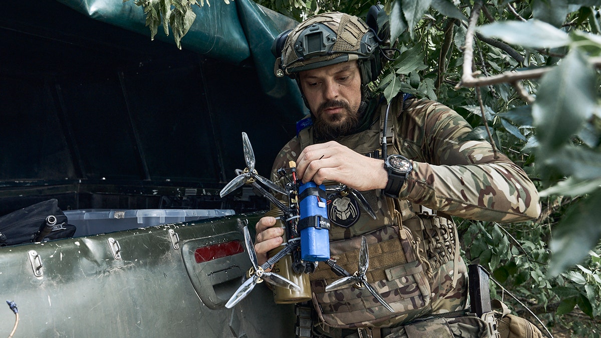 A Ukrainian soldier