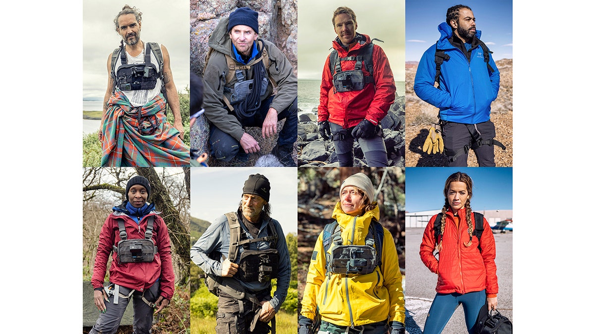 Celebrities in new Bear Grylls show