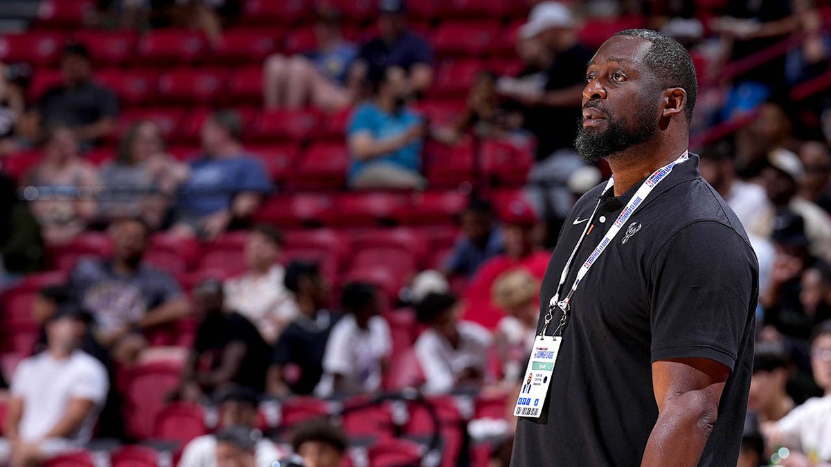 Bucks Head Coach Adrian Griffin stands during an NBA Summer League game