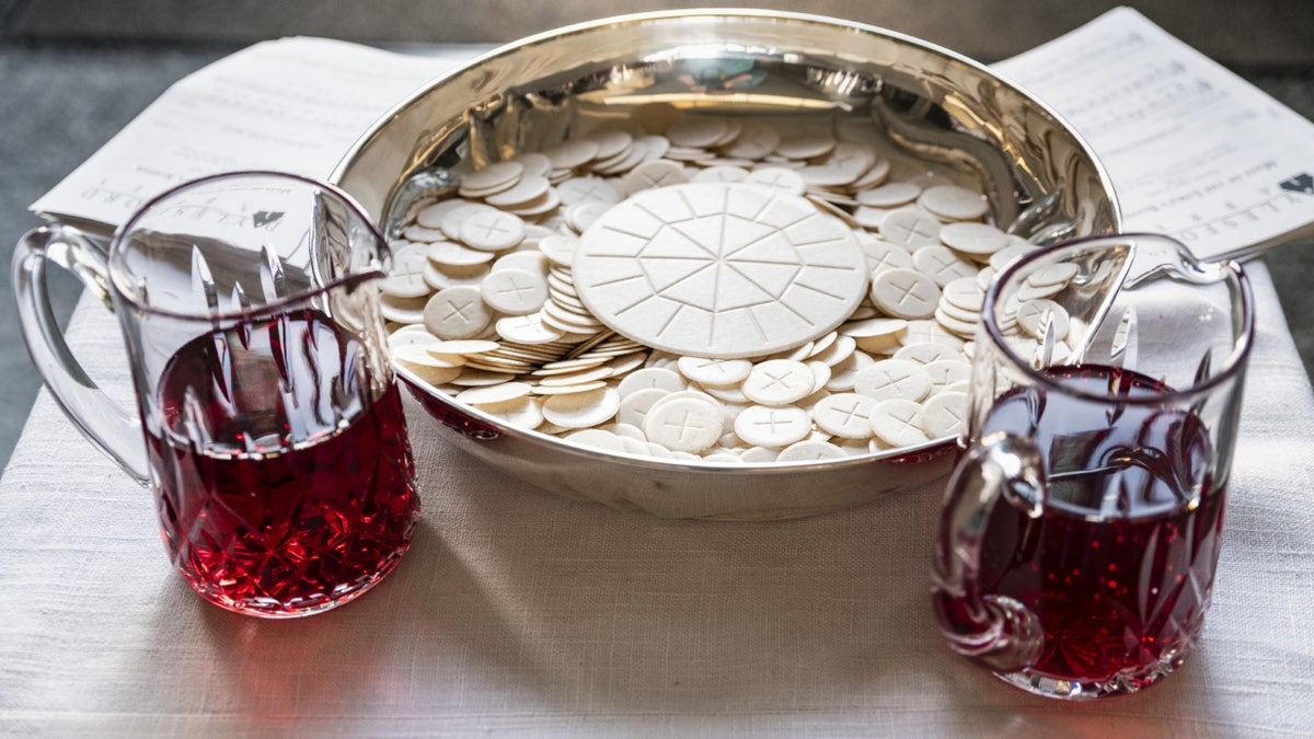 Altar wine with Eucharist