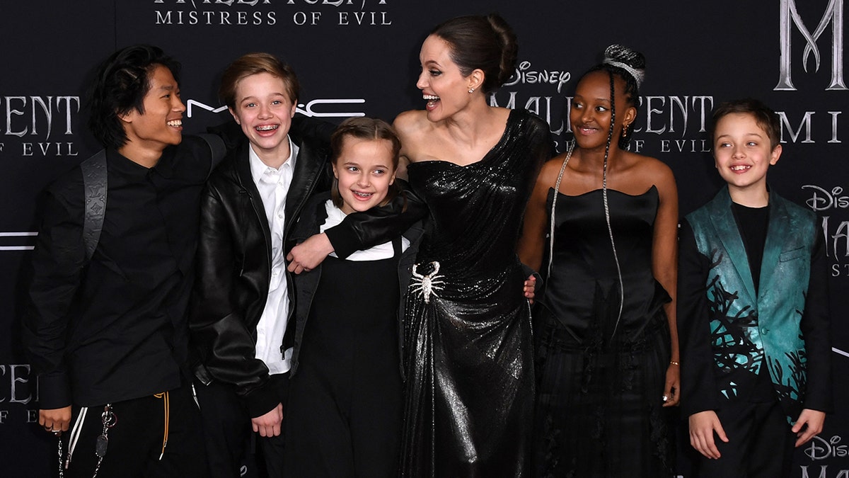 Angelina Jolie and Brad Pitt's kids at an event