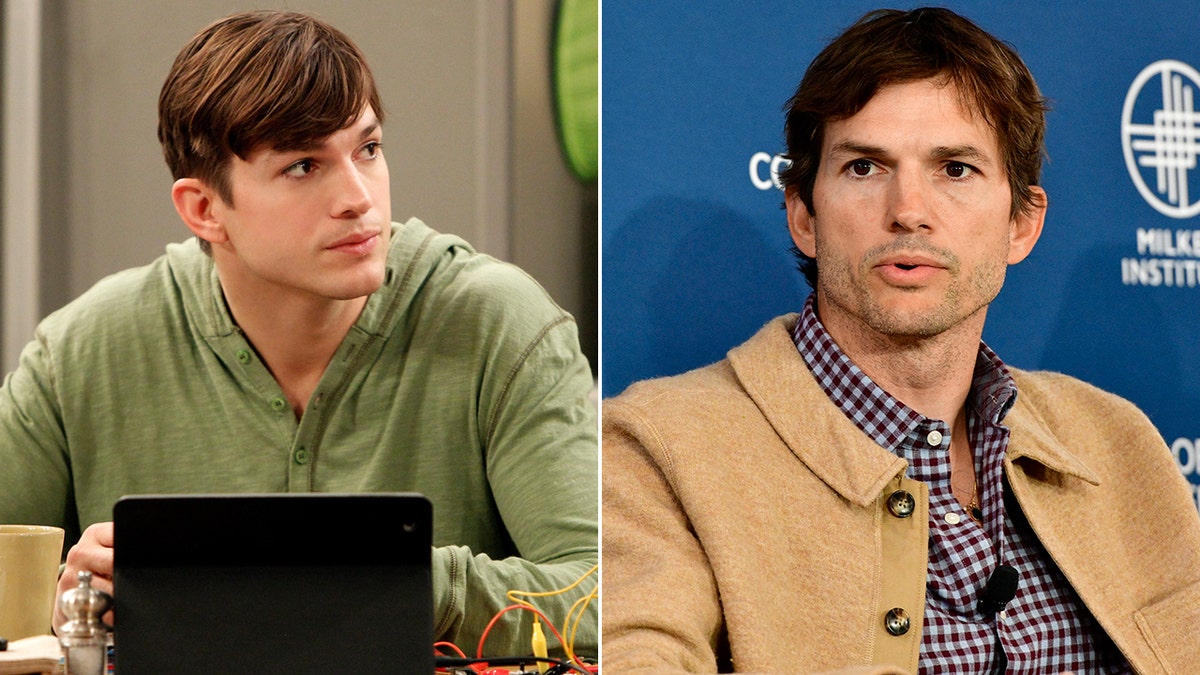 Ashton Kutcher then and now split