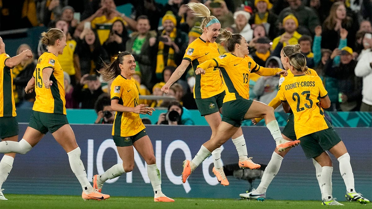 Australia players celebrate