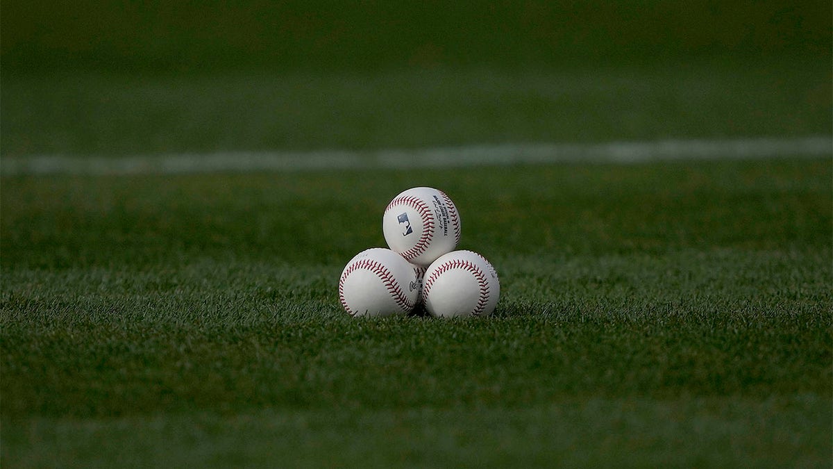 Baseballs on field