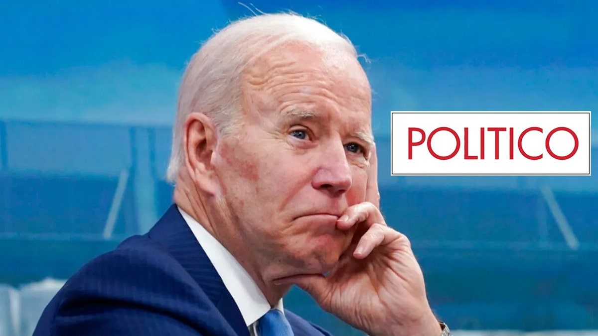 Joe Biden y el logotipo de Politico