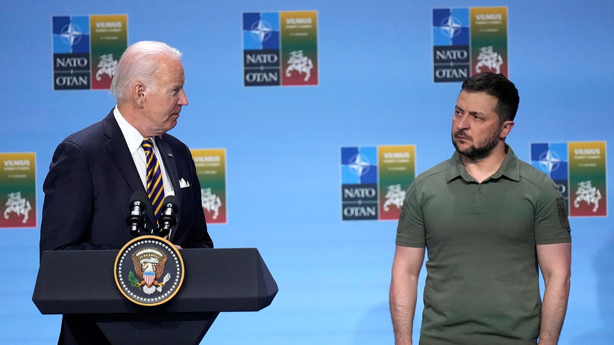 President Biden and Ukrainian President Volodymyr Zelenskyy