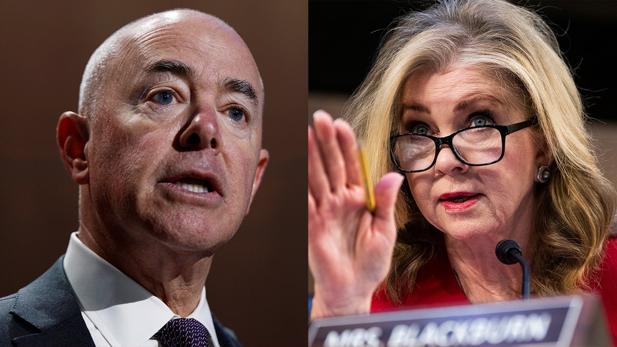 Marsha Blackburn and Alejandro Majorkas