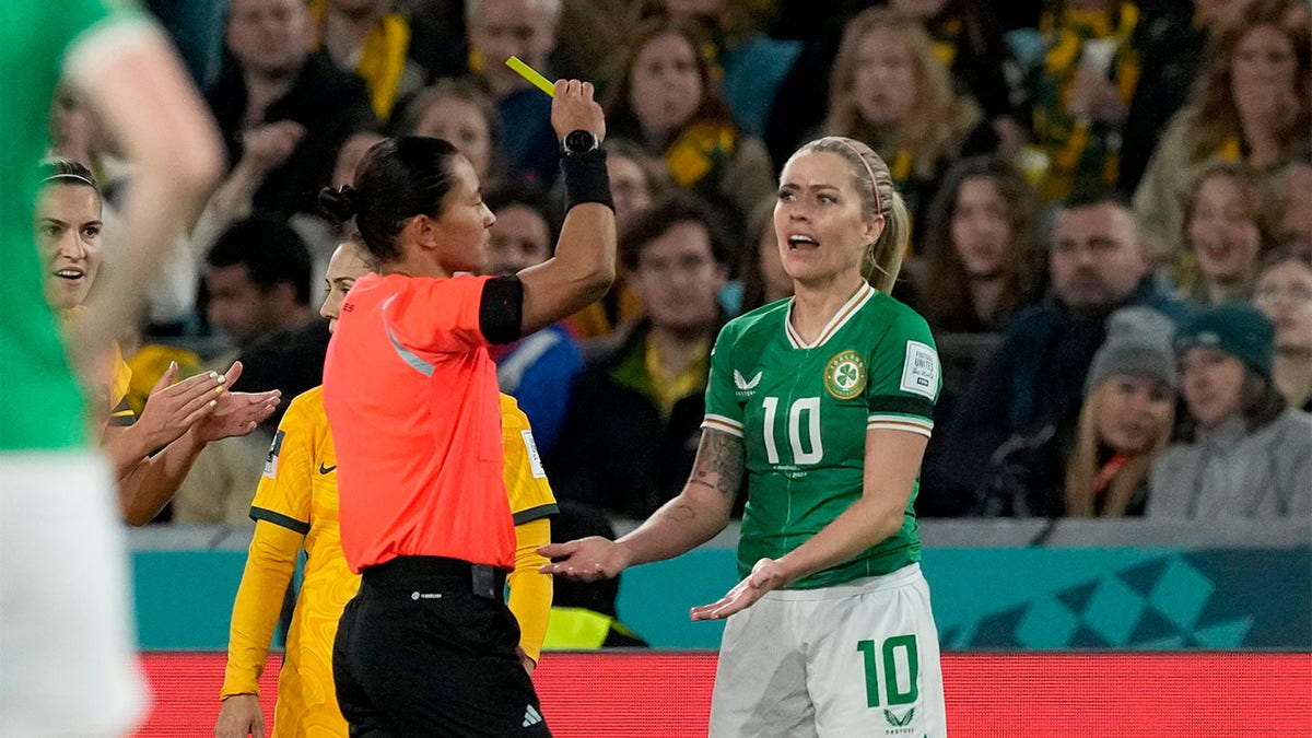 Denise OSullivan reacts to Yellow Card