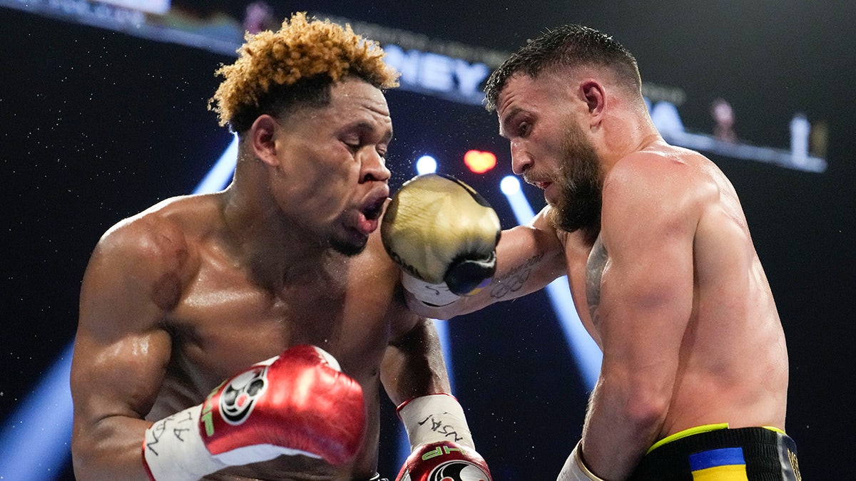 Devin Haney during a boxing match