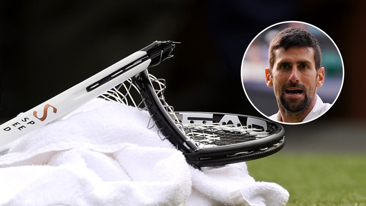 Novak Djokovic smashes racket in frustration at Wimbledon final | Fox News