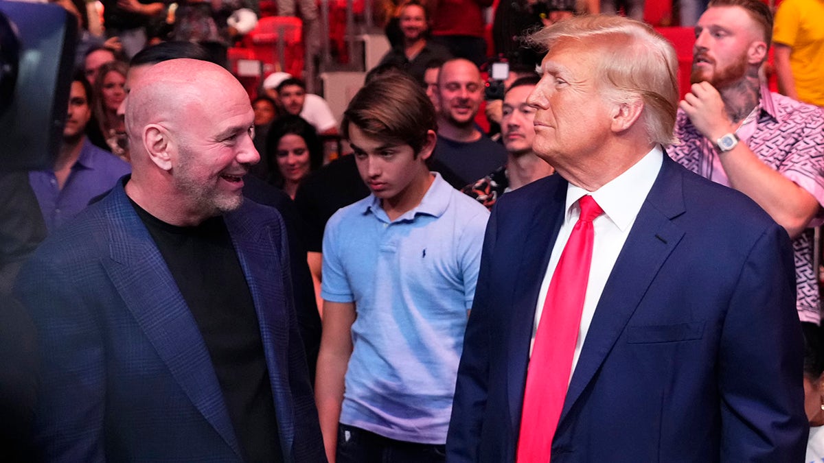 Former US President Donald Trump and UFC President Dana White