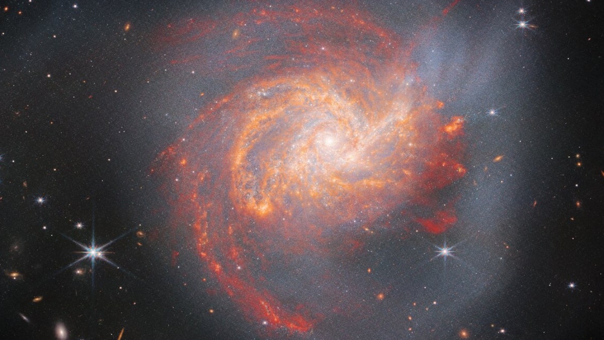 The galaxy NGC 3256 captured by the James Webb Space Telescope