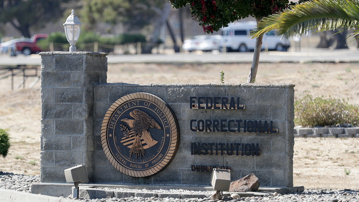 The sign at the Dublin Federal Correctional Institution