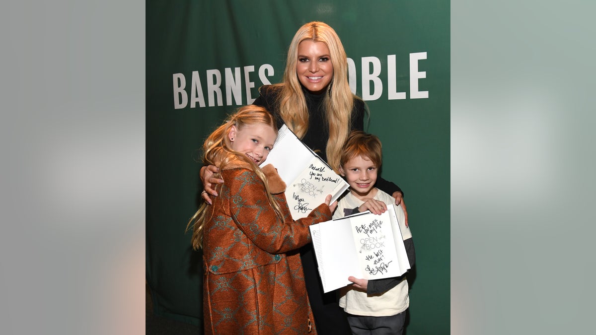 Jessica Simpson with her two eldest children, Maxwell and Ace