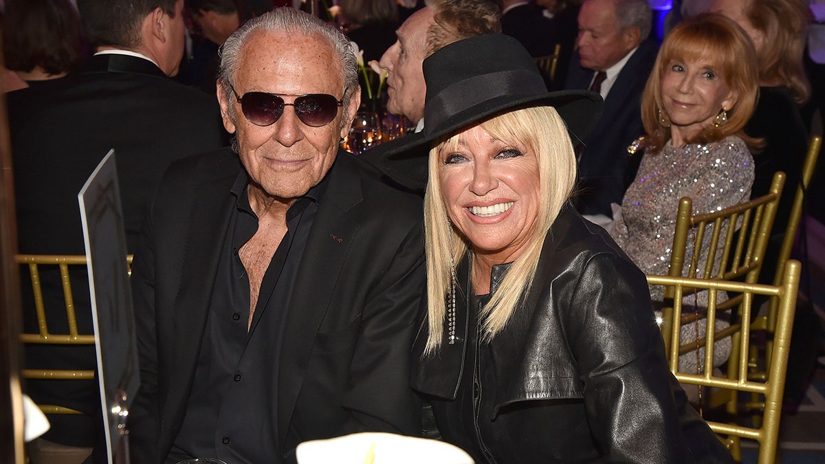 Suzanne Somers and Alan Hamel at Clive's birthday party in April 2022