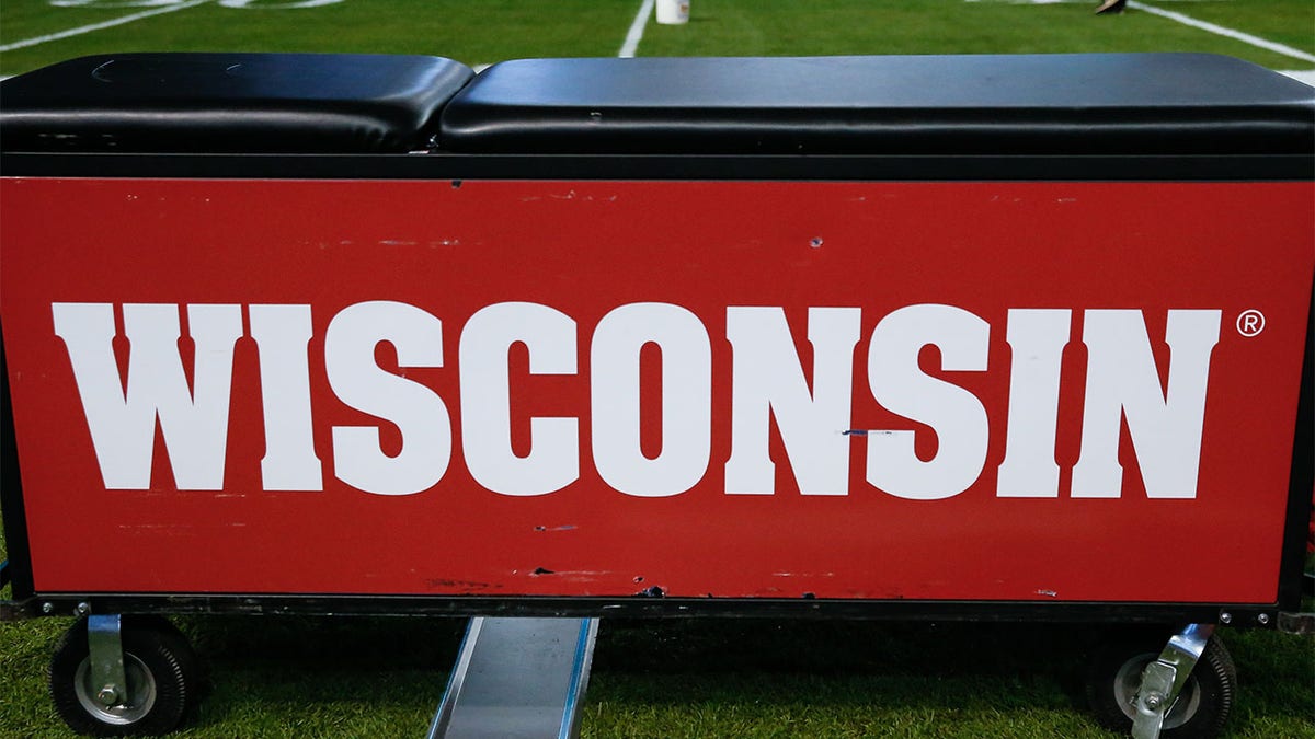 Wisconsin Badgers logo before a bowl game