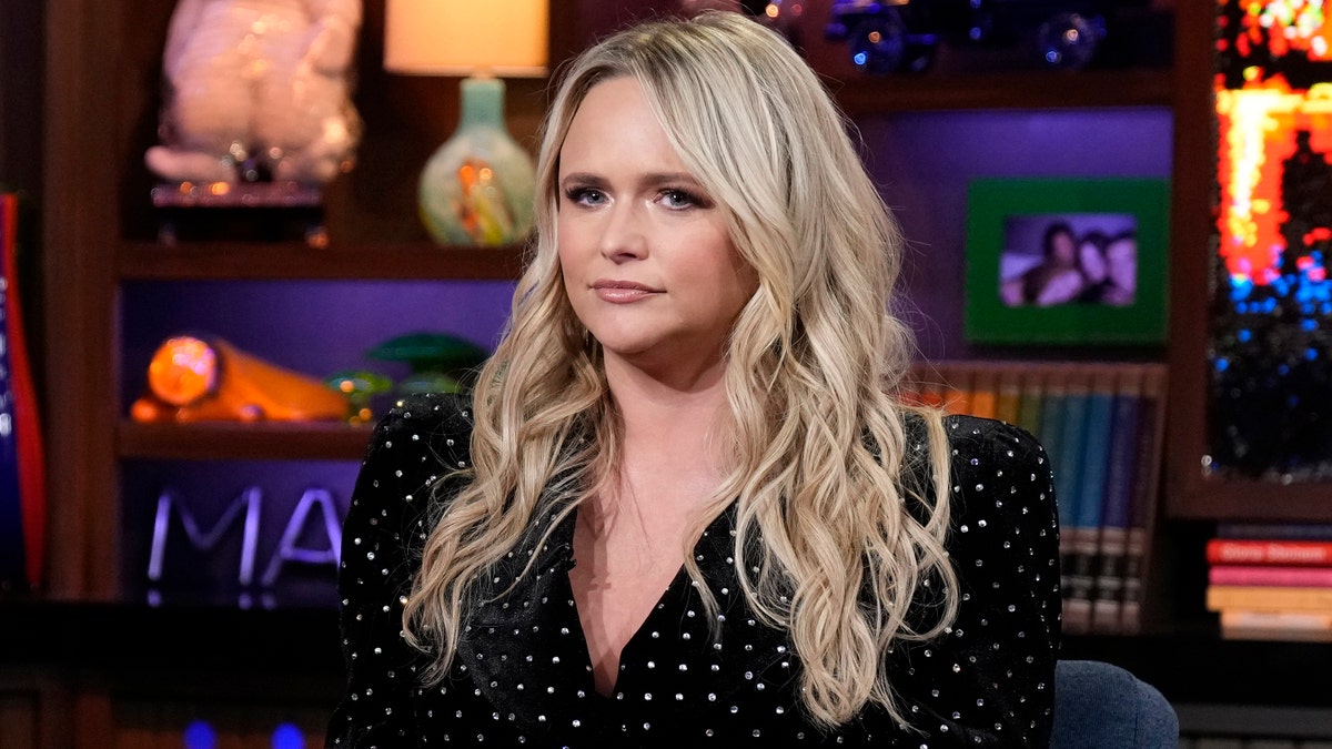 Miranda Lambert in a black jacket with sequins