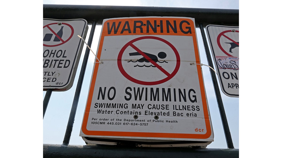 No Swimming signs 