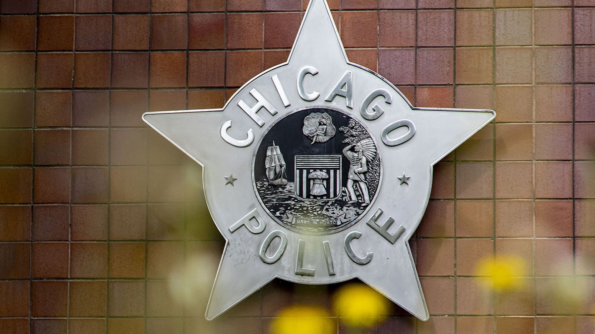 Chicago police logo on wall