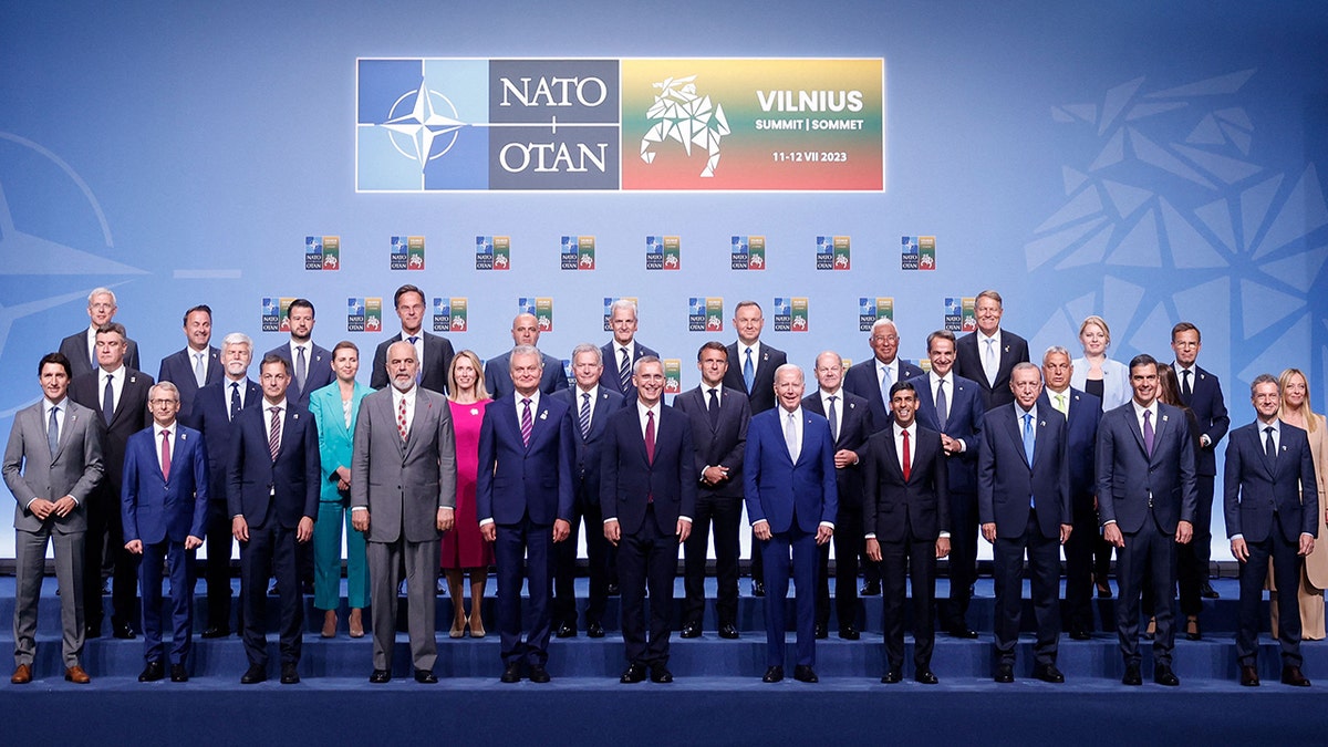 World leaders posing for a photo