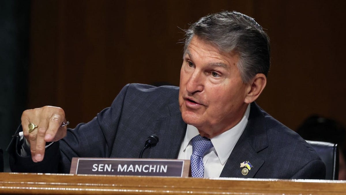 WASHINGTON, DC - JULY 11: Sen. Joe Manchin (D-WV) speaks during the Senate Appropriations Committee hearing on the Special Diabetes Program on July 11, 2023 in Washington, DC. (Photo by Jemal Countess/Getty Images for JDRF)