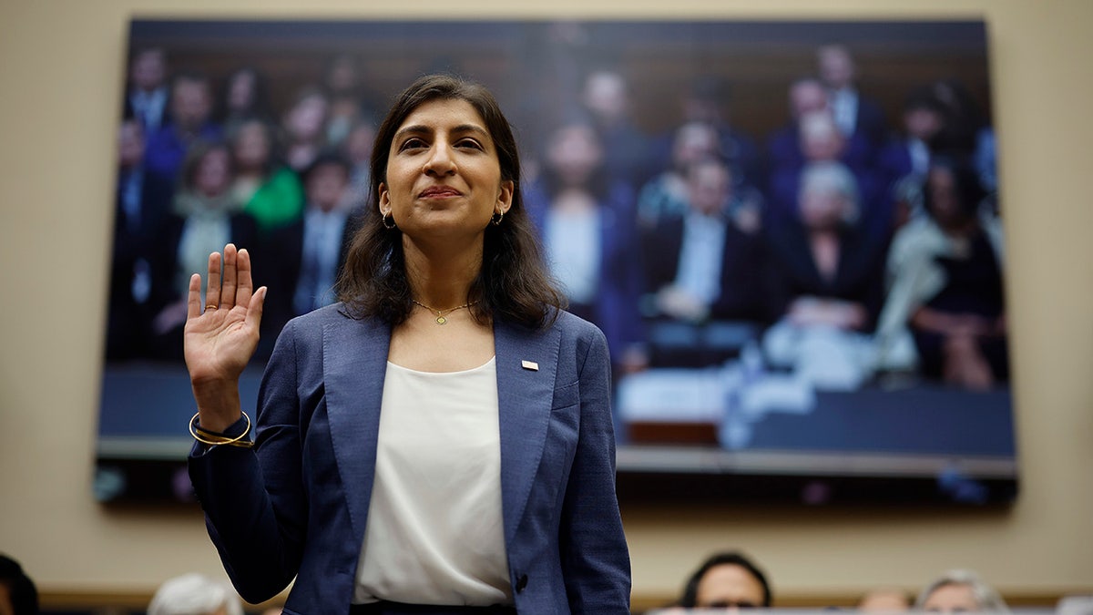 Lina Khan sworn in to testify before the House Judiciary Committee