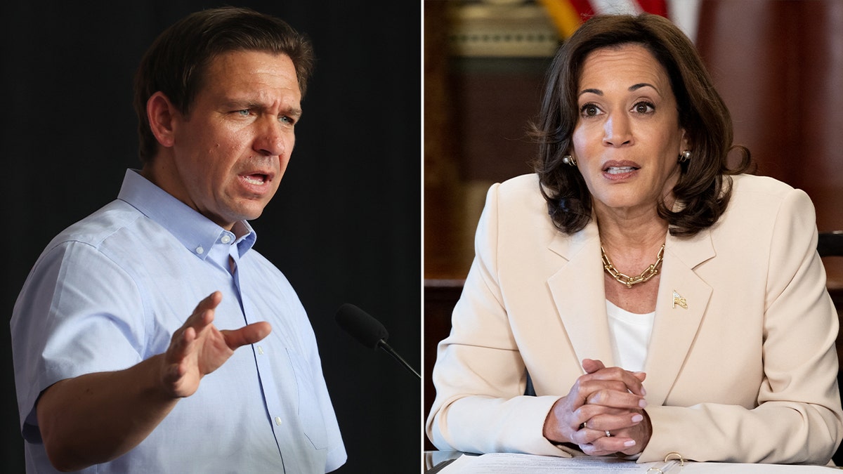 Ron DeSantis and Kamala Harris