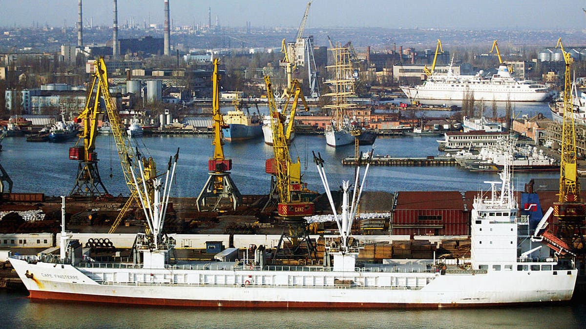 ships docked in Odesa port