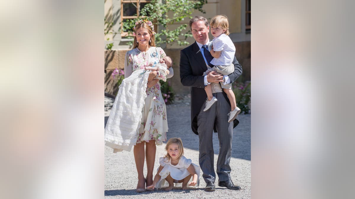 princess madeleine with husband and children