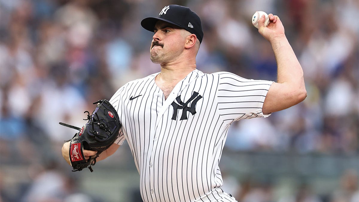 Carlos Rodon pitches against the Cubs