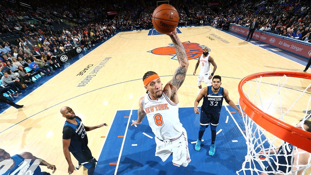 Michael Beasley plays for the Knicks