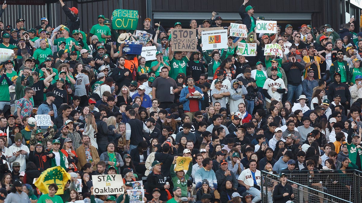 Oakland Athletics chant in a game against the Giants