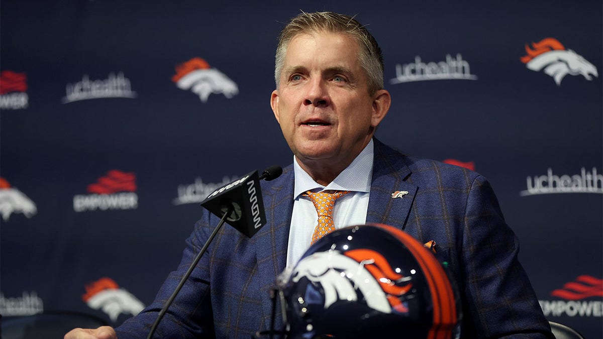 Sean Payton is introduced as head of the Broncos