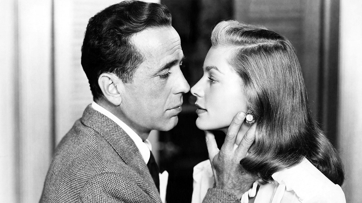 Actress Lauren Bacall and Humphrey Bogart in a scene from the movie"Dark Passage"