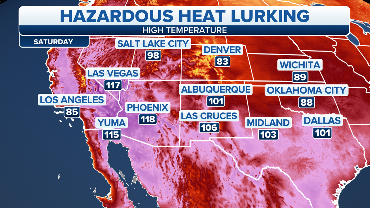 Southwest high temperatures