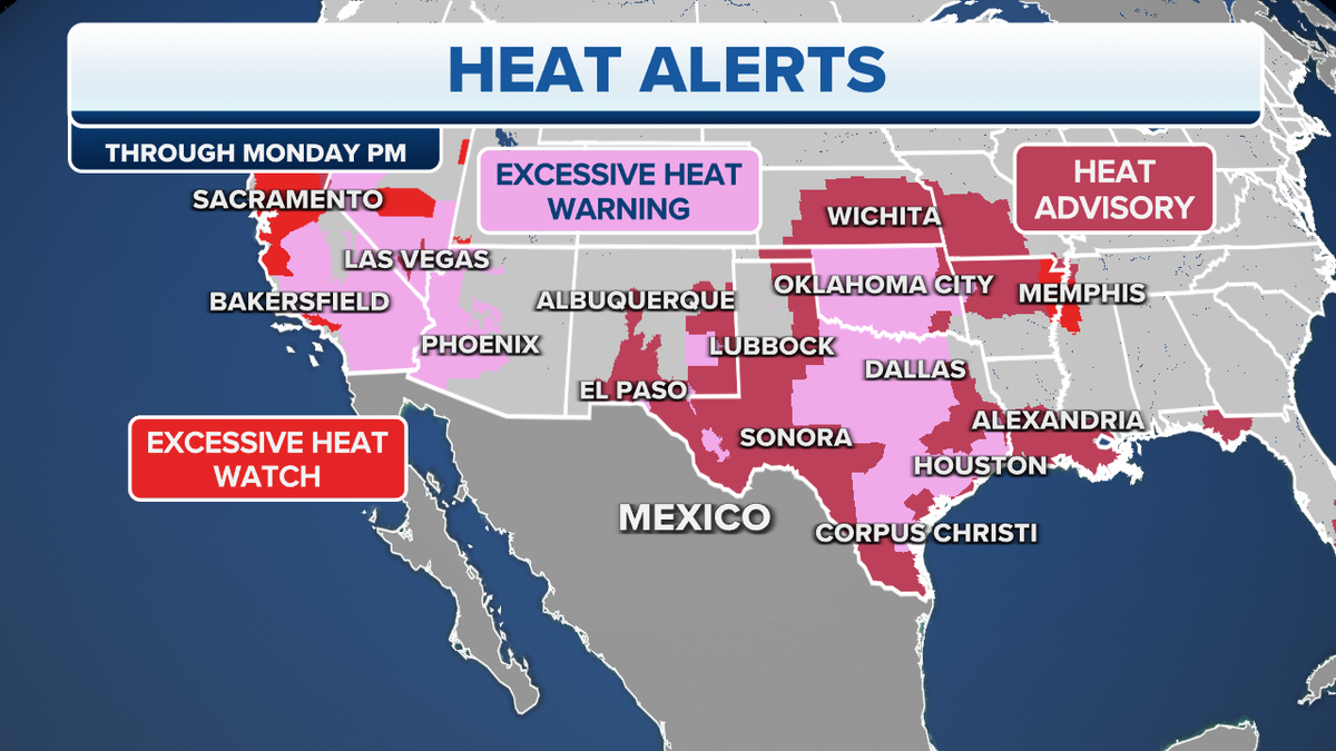Southern heat alerts
