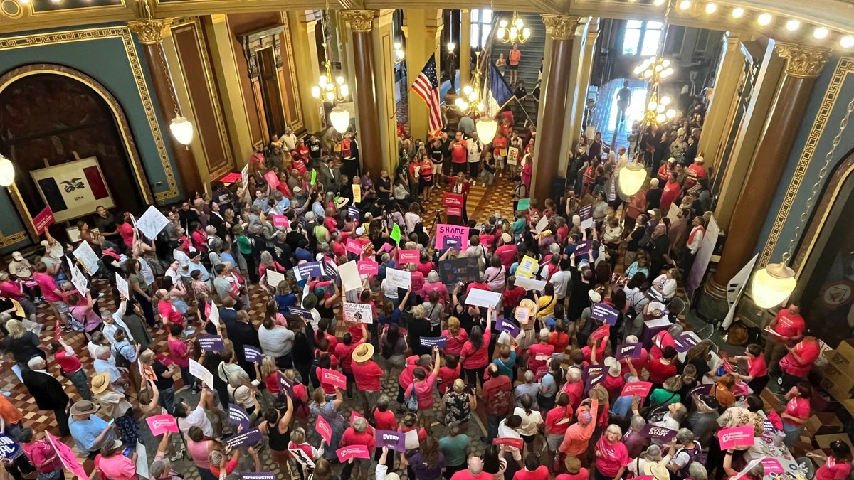 Iowa abortion bill protest