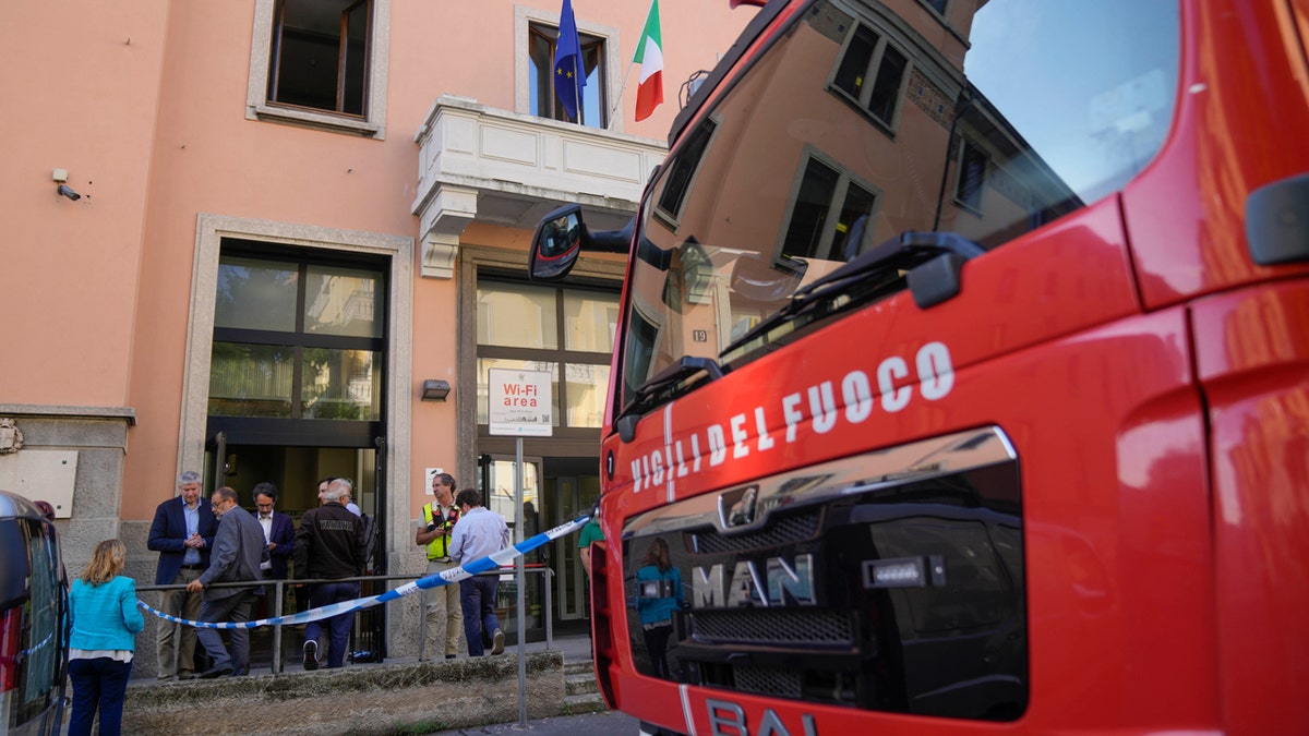 Red bus in Italy