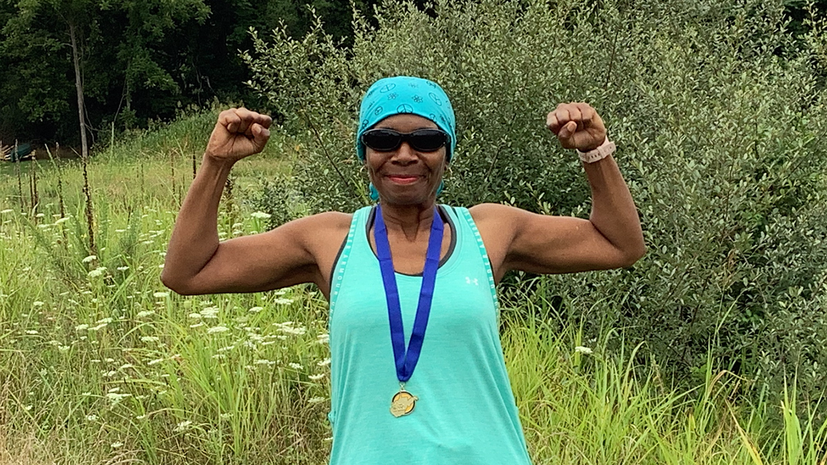 Blind woman runs 5k at 74 years old