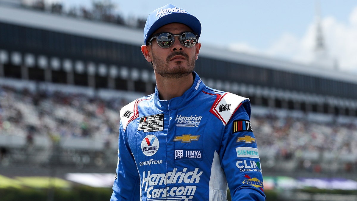 Kyle Larson at Pocono qualifying