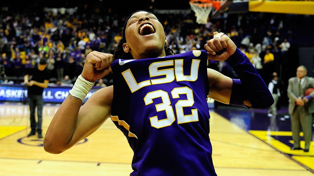 Danielle Ballard celebrates a win