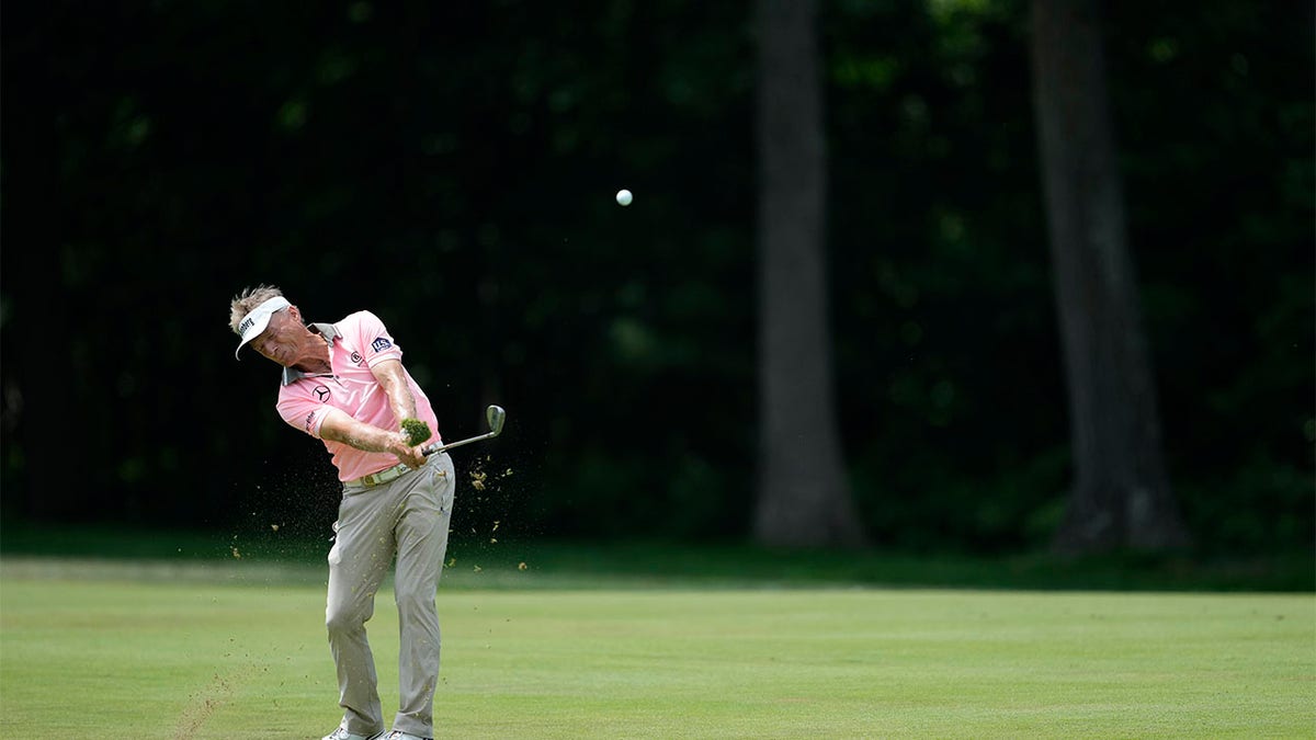 Bernhard Langer hits shot