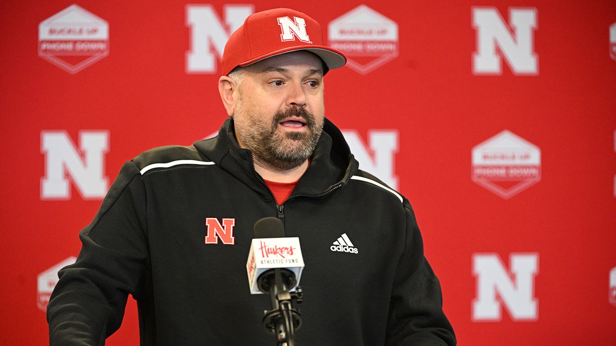 Matt Rhule answers questions during a press conference