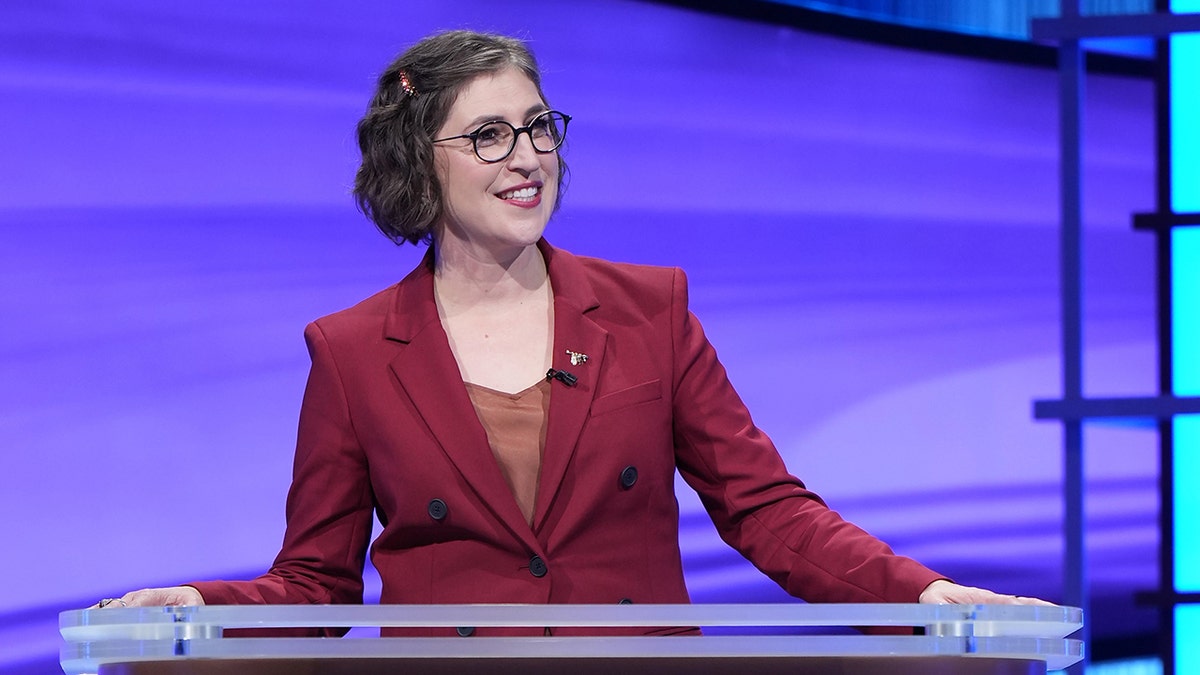 Mayim Bialik hosting Jeopardy