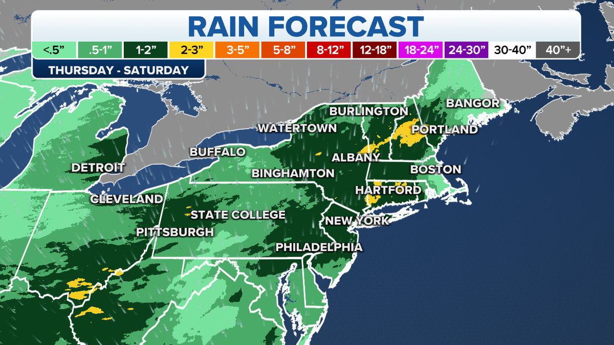 Northeast rain forecast