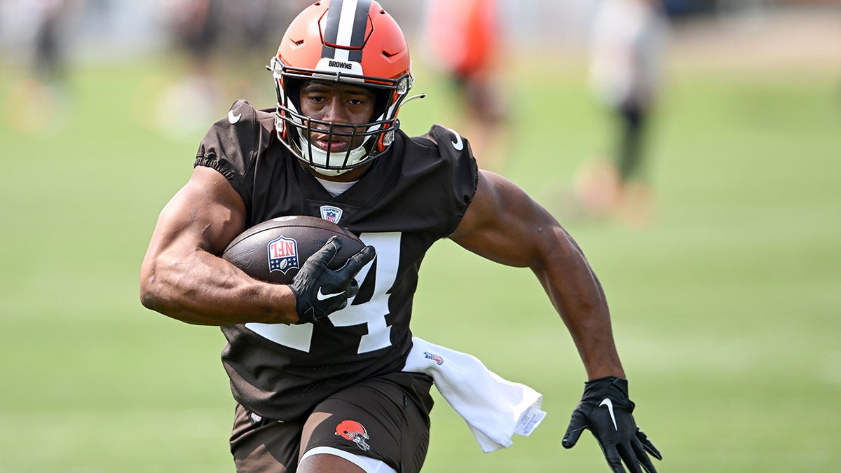 Nick chubb 2024 signed football