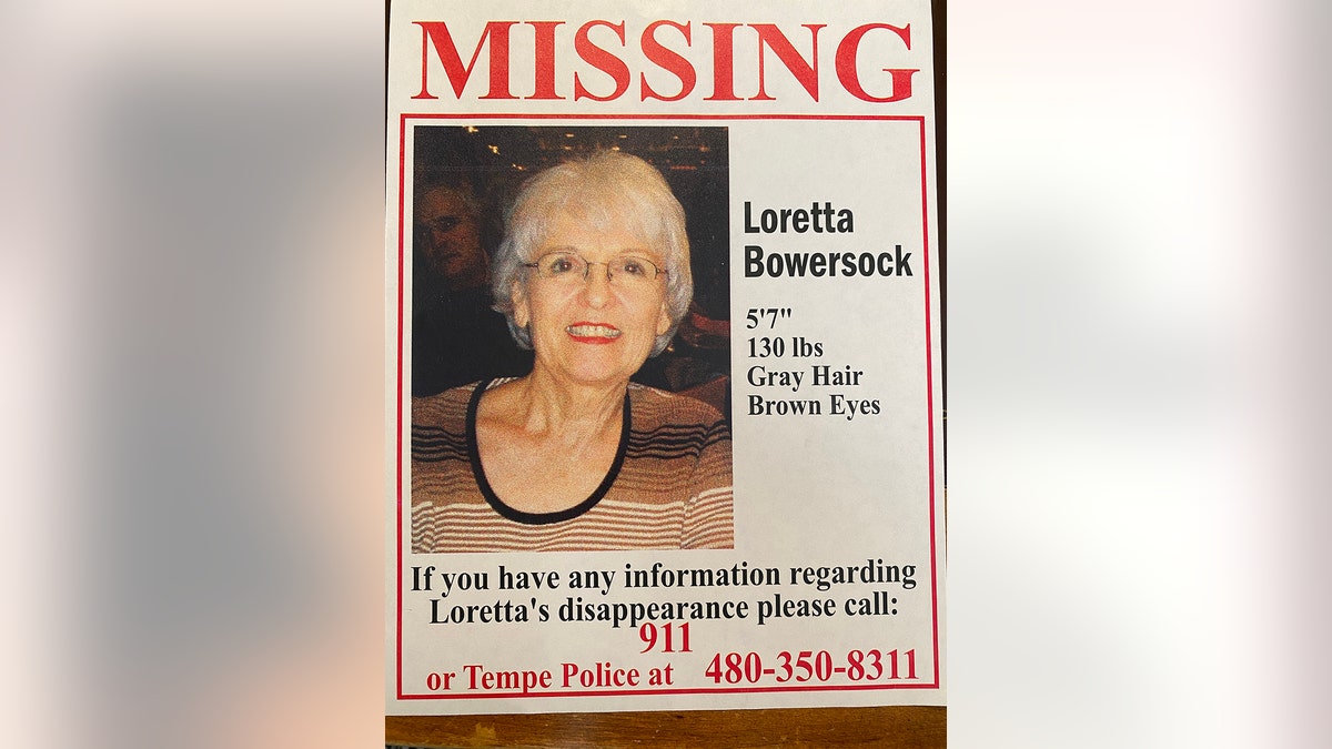 A missing poster ad for Loretta Bowersock